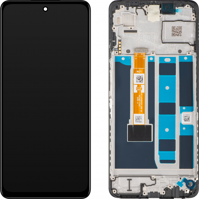Display cu Touchscreen Oppo A3x 5G / A3 5G, cu Rama, Negru