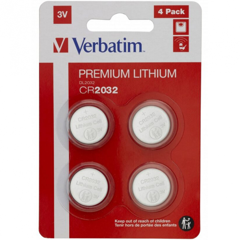 Verbatim Battery, CR2032, Set of 4 pieces 49533 