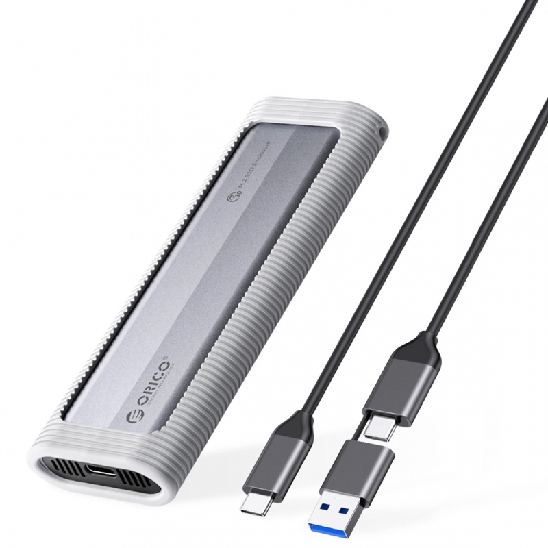 Orico AXM2S-G2-V1 Gehäuse für SSD M.2 NVMe / NGFF SATA, Grau