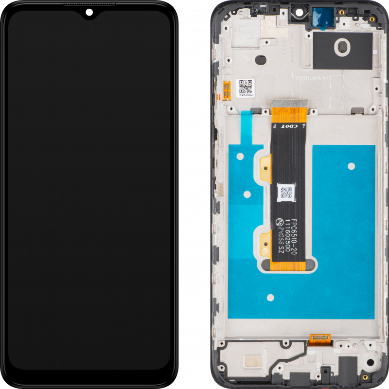 Nokia G22 Touchscreen Display, with Frame, Black, Service Pack 70101326H001 Nokia G22 Touchscreen Display, with Frame, Black, Service Pack 70101326H001