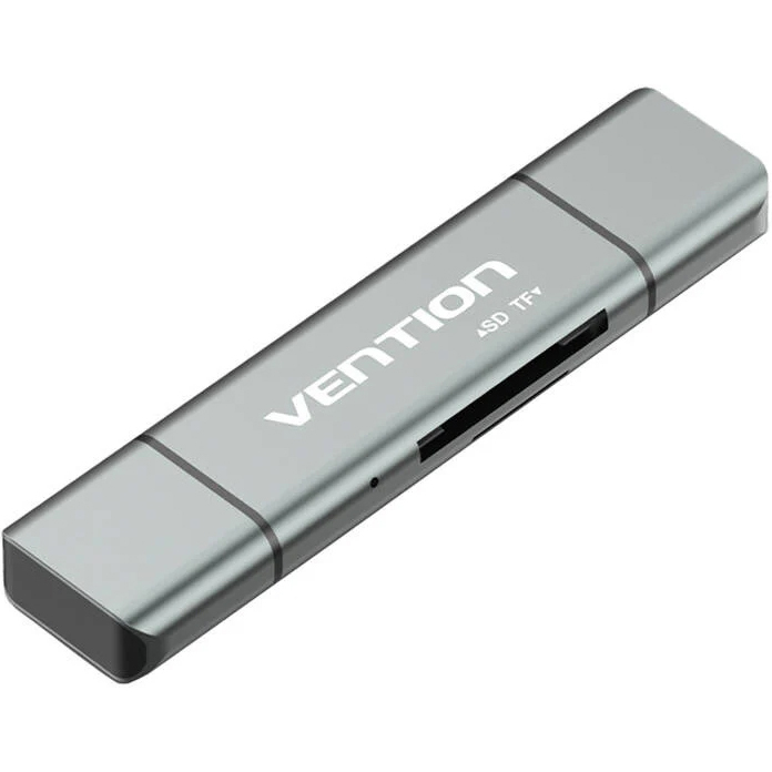 Cititor Card USB / USB-C / microUSB Vention, SD - microSD, Gri CCJH0 