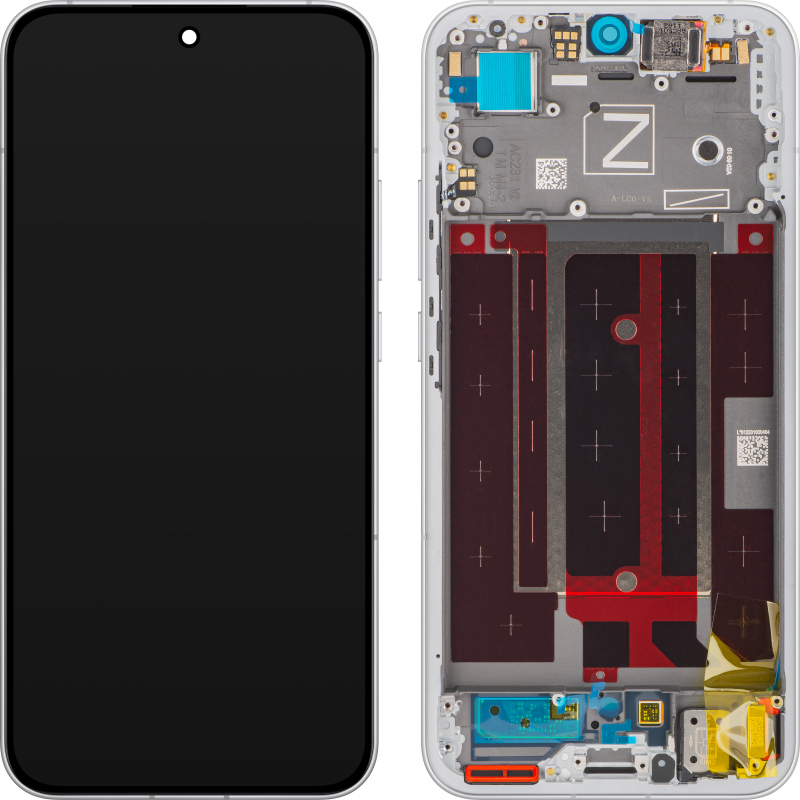 Display cu Touchscreen Oppo Reno13, cu Rama, Alb (Plume White), Service Pack 621029000429 