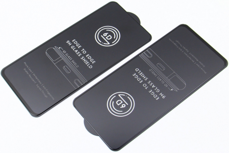 OEM Screen Protector Film for Apple iPhone 16e / 14 / 13 Pro / 13, Tempered Glass, Full Glue, Set of 10 pieces, 6D, Black 