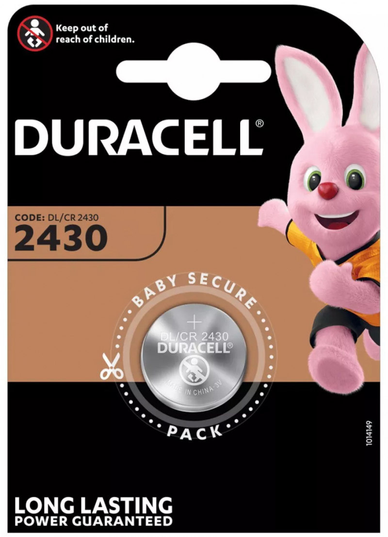 Duracell Battery, CR2430 DL2430 
