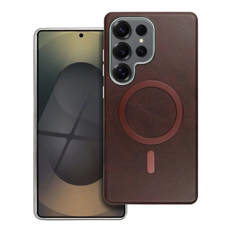 MagSafe Case for Samsung Galaxy A56 A566, OEM, Gentleman Mag, Brown 