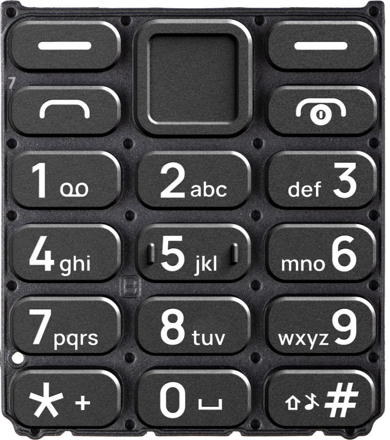Latijns toetsenbord HMD 110 / Nokia 110 4G (2024), Zwart, Service Pack SP20Z14Z1424S