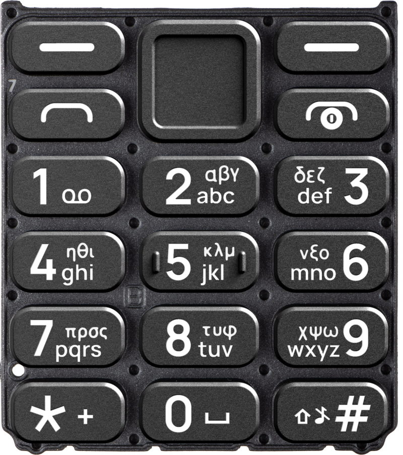 Greek Keyboard HMD 110 / Nokia 110 4G (2024), Black, Service Pack SP20Z14Z1451S