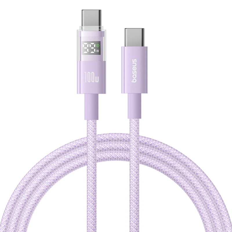 USB-C Data and Charging Cable - USB-C Baseus Display 2, 20W, 1m, Purple P10382702511-00 
