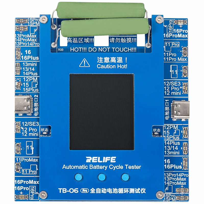 Relife TB-06 Pro Service Tester for Checking Battery Cycle Count Apple iPhone 11 - 16 Series