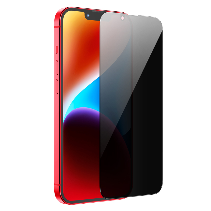 Folie de protectie Ecran Privacy HOCO G15 pentru Apple iPhone 12 Pro Max, Sticla Securizata, Full Glue, 5D 
