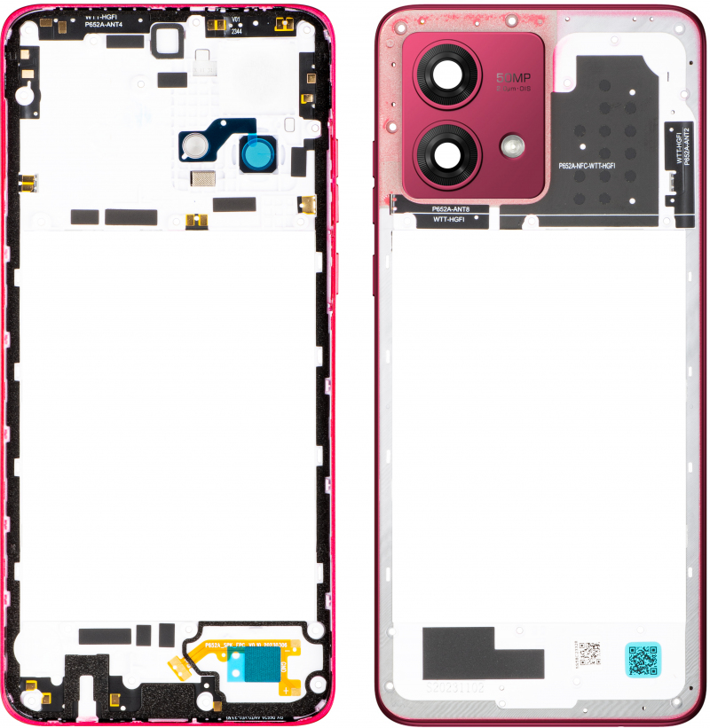 Middle Case Motorola Moto G84, Red (Viva Magenta), Service Pack 5S58C23328 