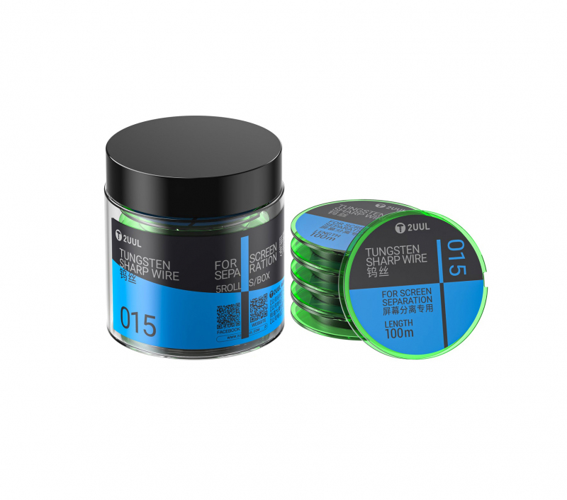 Molybdenum Wire 2UUL WS-015, 0.015mm, 100m 