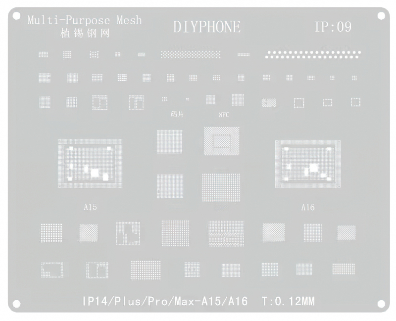 DIYPHONE BGA Stencil for Apple iPhone 14 Series