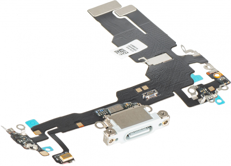 Charging Connector Flex Cable - Microphone Apple iPhone 15, Silver