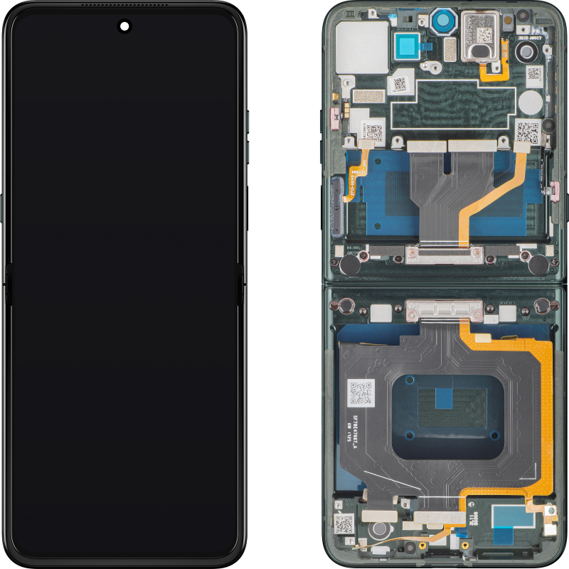 Touchscreen Display Motorola Razr 60 Ultra, with Frame, Under Inner, Green (Pantone Scarab), Service Pack 5D68C30088 Touchscreen Display Motorola Razr 60 Ultra, with Frame, Under Inner, Green (Pantone Scarab), Service Pack 5D68C30088