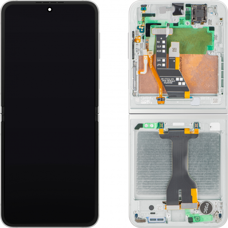 Display cu Touchscreen Samsung Galaxy Z Flip7 FE F761, cu Rama, Sub Inner, Alb, Service Pack GH82-37734B Display cu Touchscreen Samsung Galaxy Z Flip7 FE F761, cu Rama, Sub Inner, Alb, Service Pack GH82-37734B