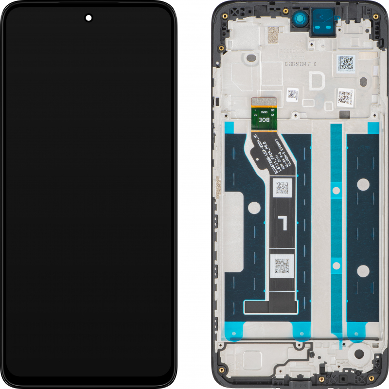 Pantalla con pantalla táctil Motorola Moto G17 / G17 Power, con marco, Azul oscuro (Pantone Evening Blue), Service Pack 5D68C32196 Pantalla con pantalla táctil Motorola Moto G17 / G17 Power, con marco, Azul oscuro (Pantone Evening Blue), Service Pack 5D68C32196
