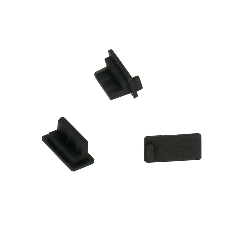 Dop Anti Praf Port Telefon OEM, USB-A, Set 10 bucati, Negru 
