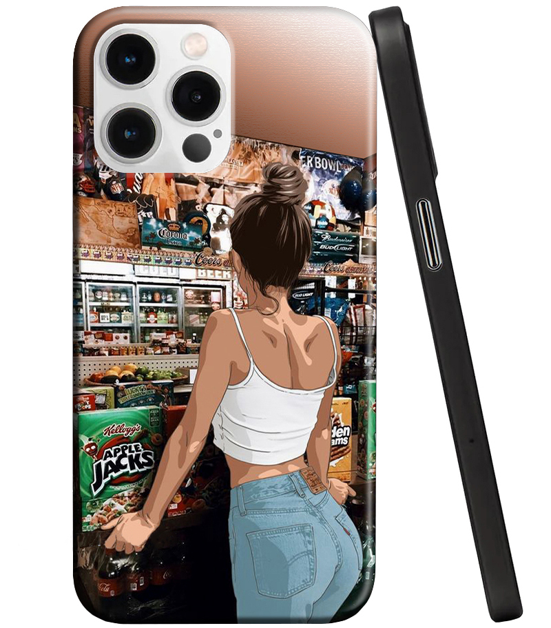 Husa pentru Apple iPhone 14 Pro, Perfect Case, Favourites Series Girl, Multicolor 