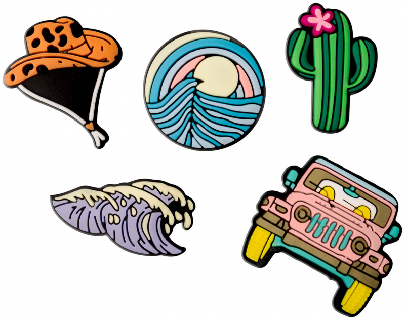 3D OEM Summer Sticker for Phone / Tablet Case, Set of 5 pieces, Multicolor