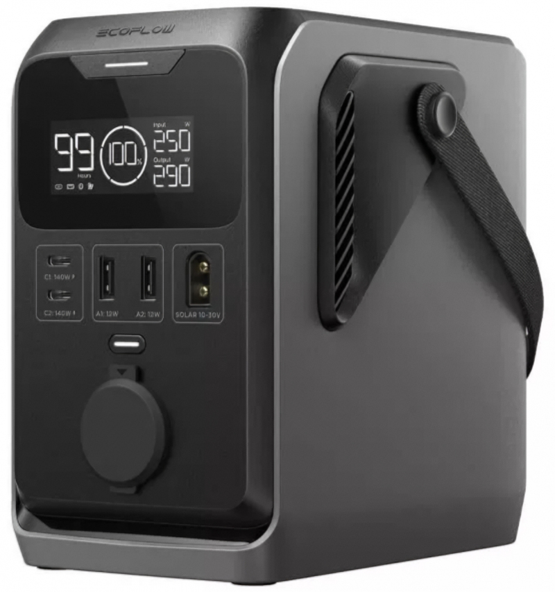 Baterie Externa EcoFlow Trail 300, 90000mAh, 300W, QC + PD, 1 x Extensie Bricheta - 2 x USB-A - 2 x USB-C, Neagra EF-TRAIL300-N 