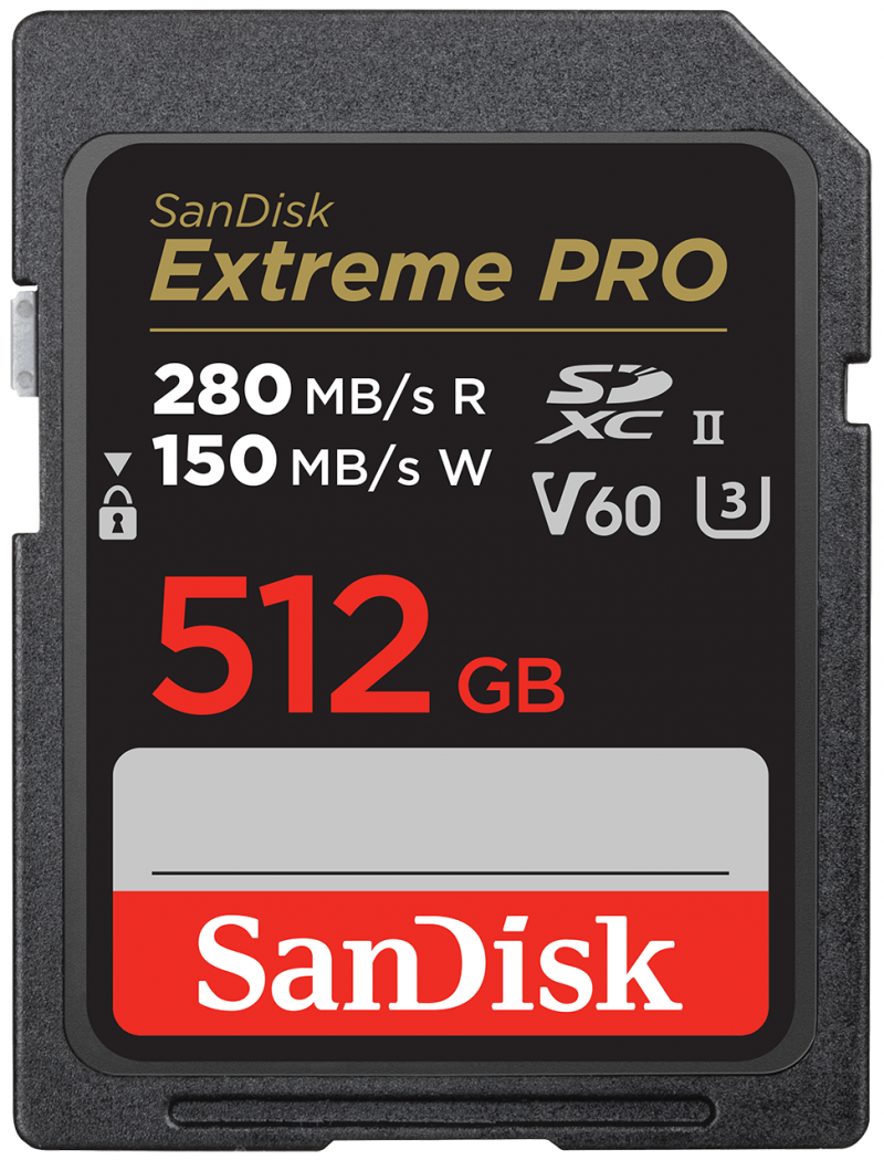 Card Memorie SDXC SanDisk Extreme Pro, 512Gb, Clasa 10 / UHS-2 U3 SDSDXEP-512G-GN4IN
