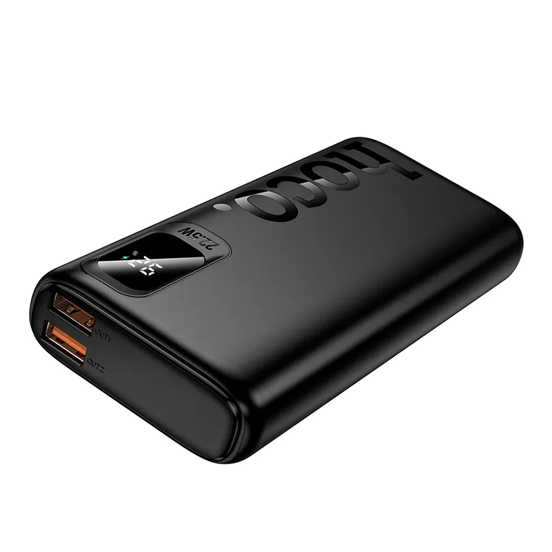 Baterie Externa HOCO J158 Pro, 10000mAh, 22.5W, QC + PD, 1 x USB-C - 2 x USB-A, Neagra 