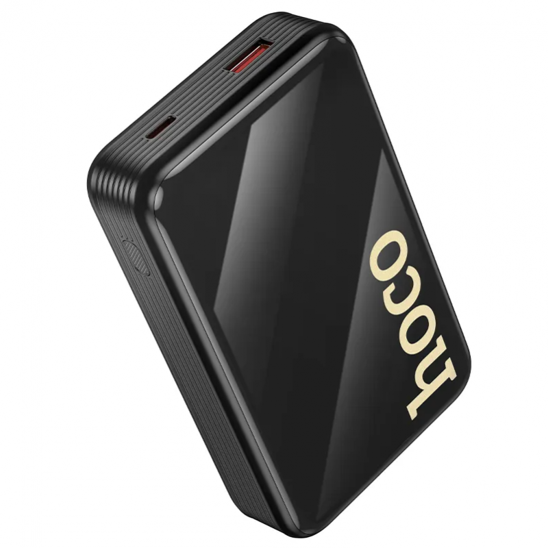 Baterie Externa HOCO Q37A, 20000mAh, 22.5W, QC + PD, 1 x Lightning - 1 x USB-A - 2 x USB-C, Neagra 