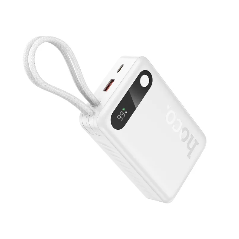 Baterie Externa HOCO J171A, 20000mAh, 22.5W, QC + PD, 1 x Lightning - 1 x USB-A - 2 x USB-C, Alba 