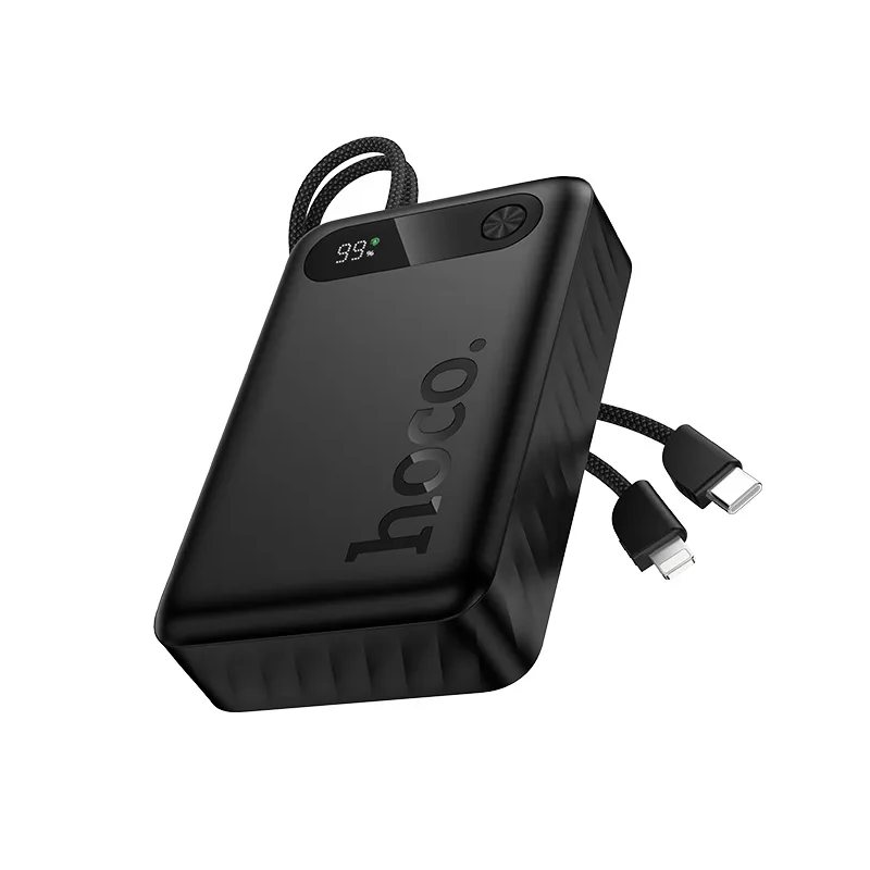 Baterie Externa HOCO J171A, 20000mAh, 22.5W, QC + PD, 1 x Lightning - 1 x USB-A - 2 x USB-C, Neagra 