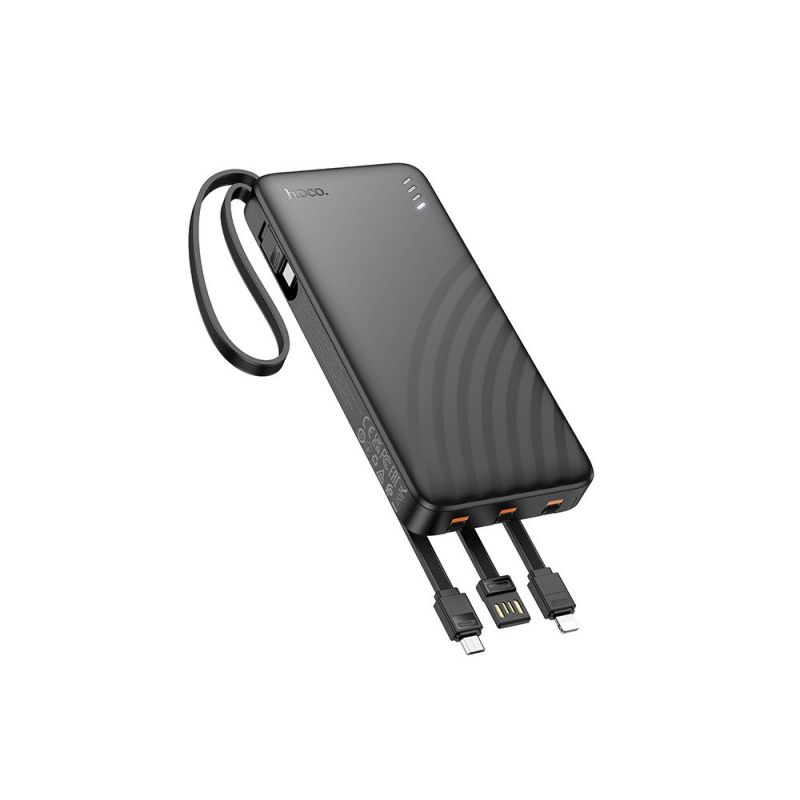 baterie-externa-hoco-j146-2C-10000mah-2C-10w-2C-1-x-lightning---1-x-microusb---1-x-usb-a---1-x-usb-c-2C-neagra-