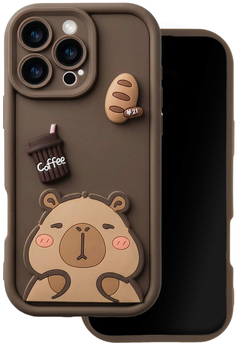 Case for Samsung Galaxy S26 Ultra S948, OEM, Ultra Trendy 3D Capybara, Brown 