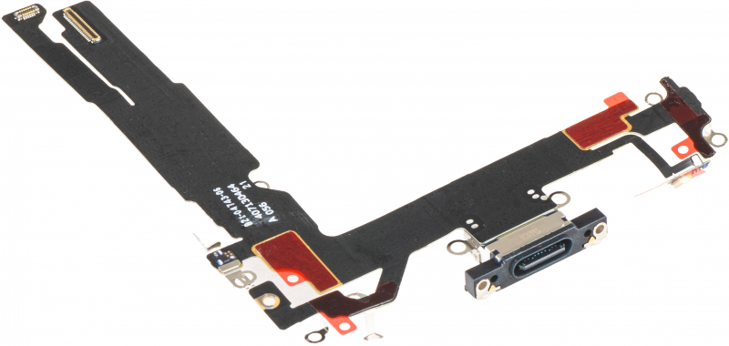 Charging Connector Flex Cable - Microphone Apple iPhone 16, Black