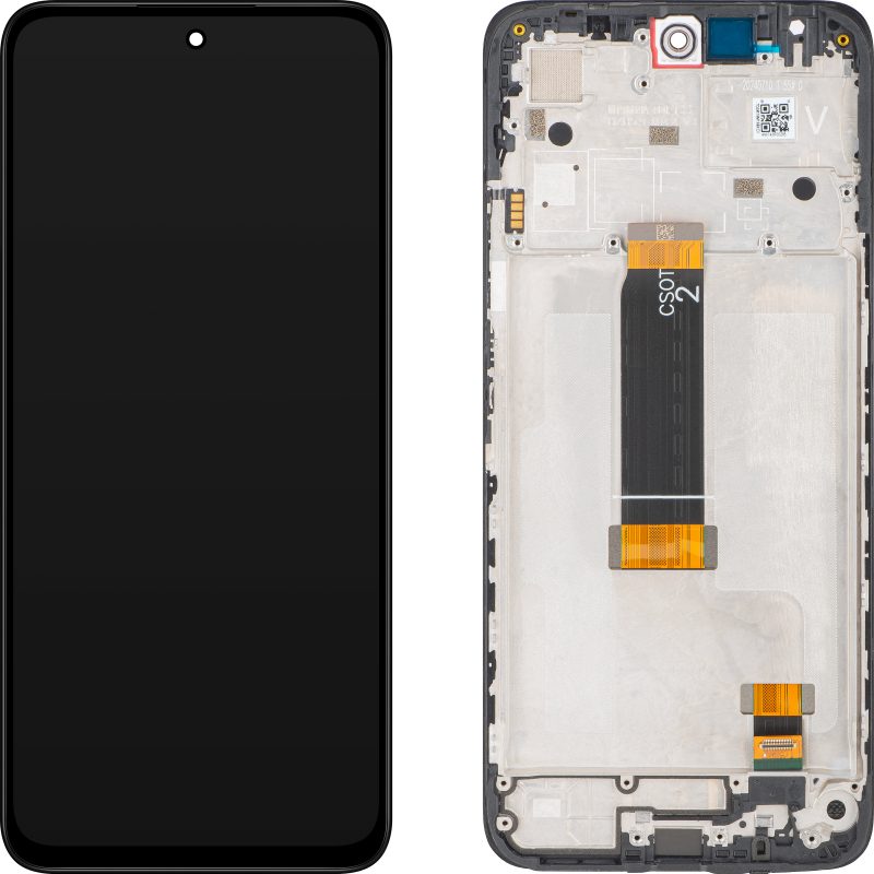 Display cu Touchscreen Xiaomi Redmi 12 5G, cu Rama, Negru, Service Pack 5600180M1900 