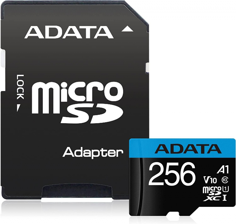Card Memorie microSDXC Adata Premier, 256Gb, Clasa 10 / UHS-1 U1, Cu Adaptor AUSDX256GUICL10A1-RA1 