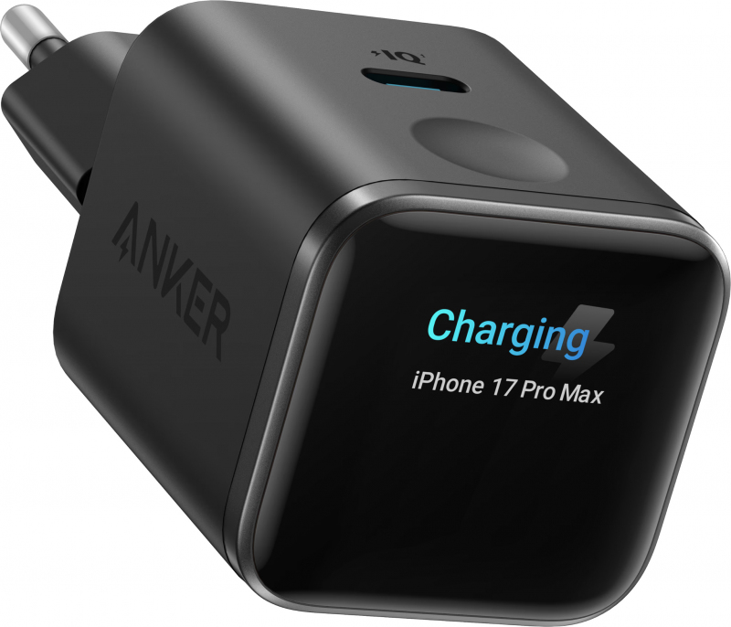 Incarcator Retea Anker Nano Display, 45W, 3A, 1 x USB-C, Negru A121DG11
