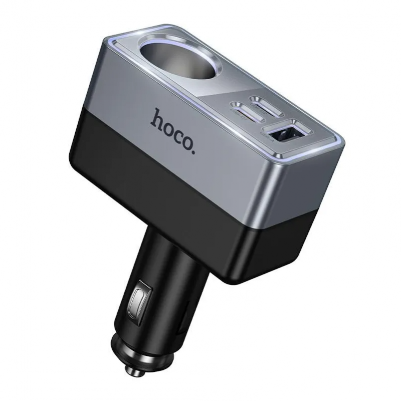 incarcator-auto-hoco-z65a-2C-165w-2C-3a-2C-1-x-extensie-bricheta---1-x-usb-a---2-x-usb-c-2C-negru-