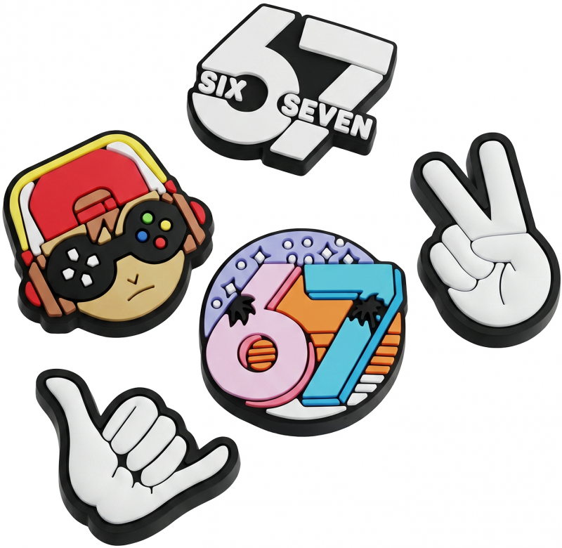 3D Sticker OEM 67 for Phone / Tablet Case, Set of 5 pieces, Multicolor