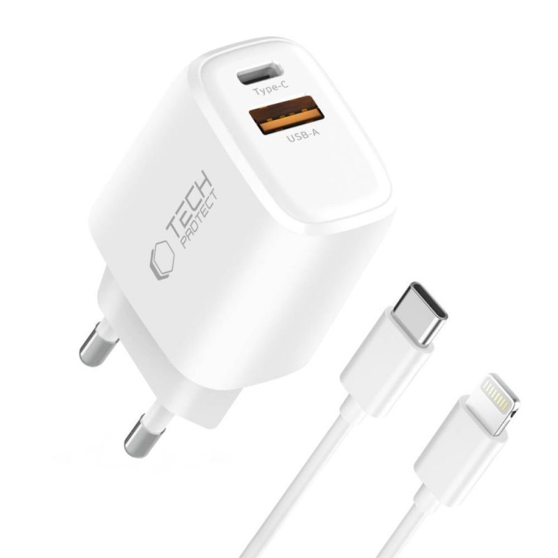 incarcator-retea-cu-cablu-lightning-tech-protect-nca20-2C-20w-2C-3a-2C-1-x-usb-a---1-x-usb-c-2C-alb-