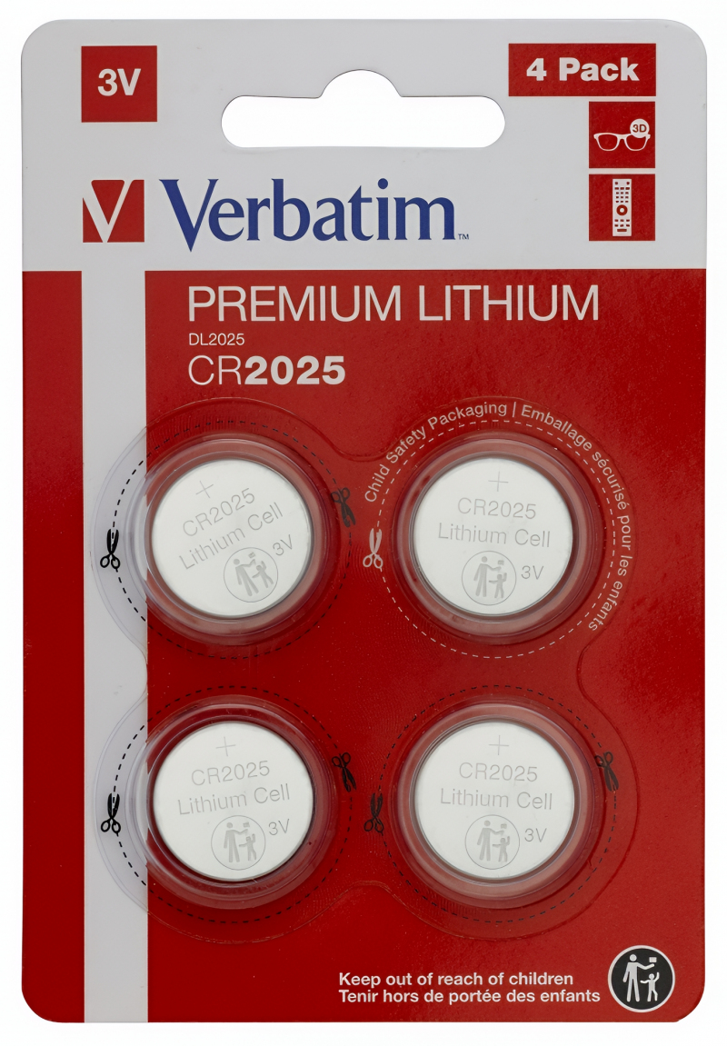 Baterie Verbatim Premium, CR2025, Set 4 bucati 49532
