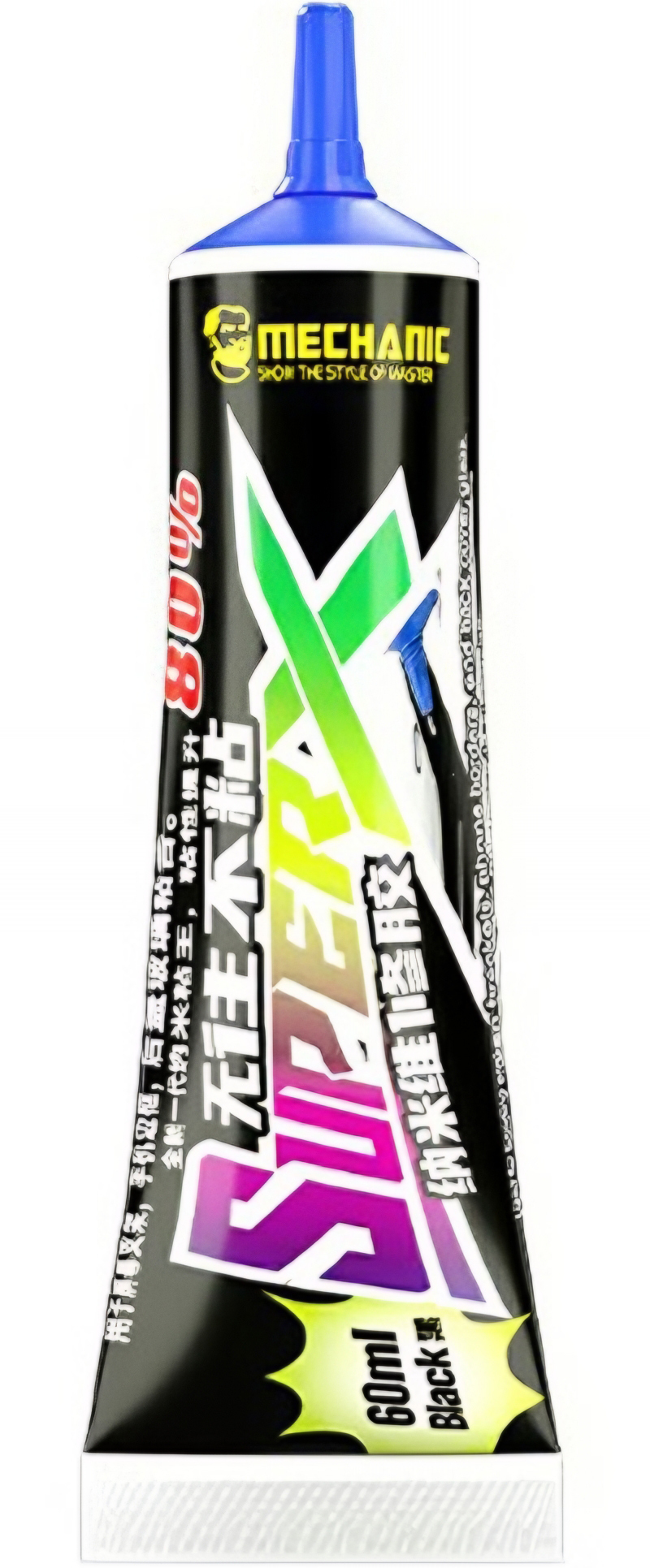 Adeziv Lichid Mechanic Super X, 60ml, Negru 