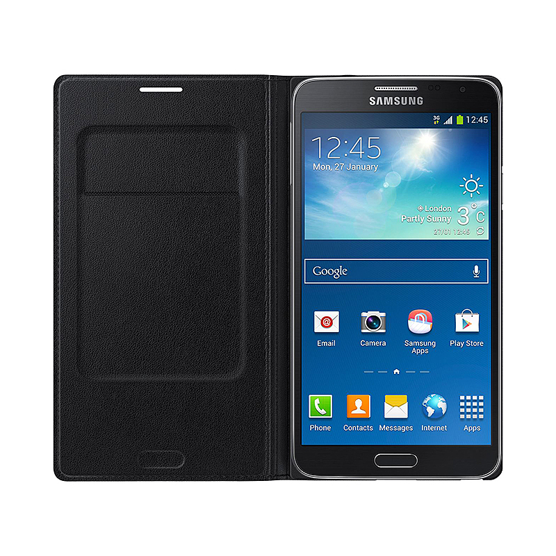 Rarity internal Warlike Husa piele Samsung Galaxy Note 3 Neo EF-WN750BB Blister Originala |  GSMnet.ro