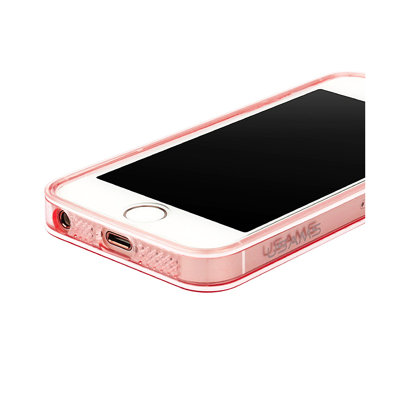 Children Center Moral lilac Husa silicon TPU Apple iPhone 5s Usams X-Match Roz Blister Originala |  GSMnet.ro