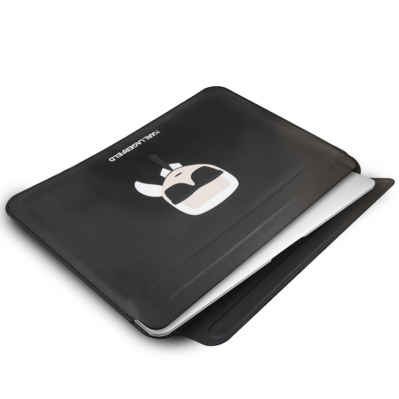 Husa Piele Karl Lagerfeld pentru Apple MacBook Pro / Apple MacBook Air 13 inci, Neagra, Blister KLCS133KHBK GSMnet.ro