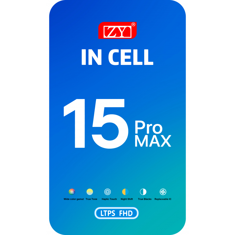 Display cu Touchscreen ZY pentru Apple iPhone 15 Pro Max, cu Rama