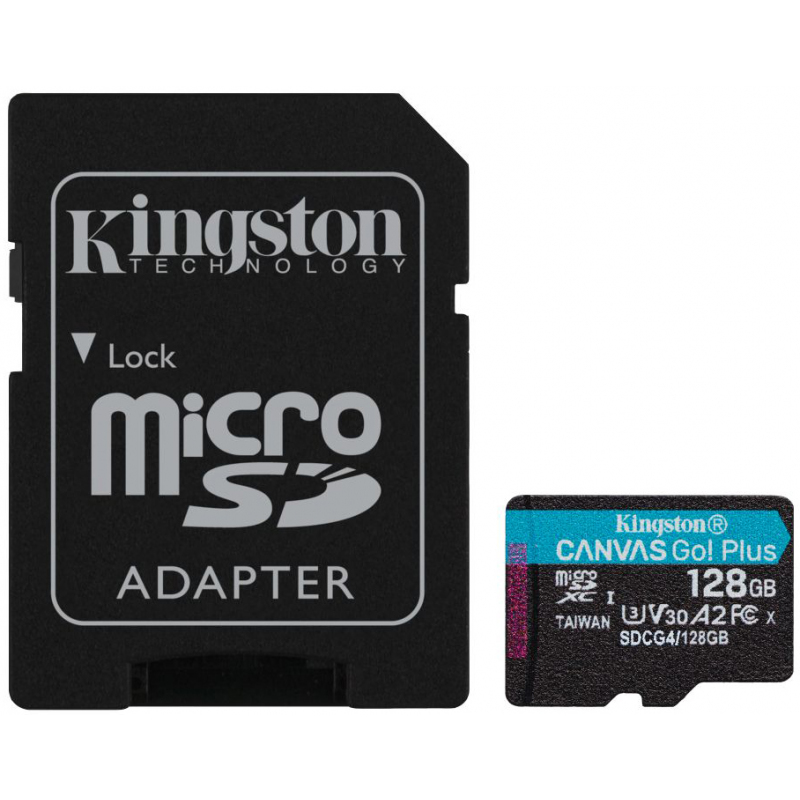 Card Memorie microSDXC Kingston Canvas Go Plus Android A2, 128Gb