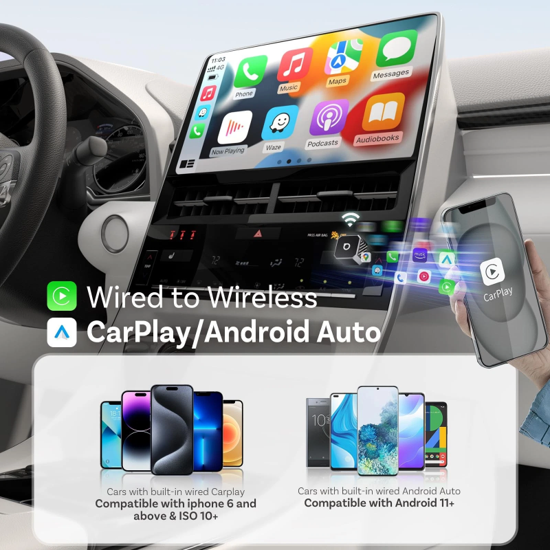 Adaptor Carplay / Android Auto Wireless Ottocast Mini Cube Style C